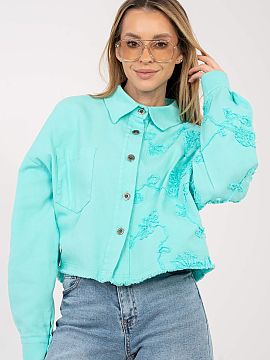 Denim jacket Rue Paris  Stylish women\'s denim jacket in a casual version, perfect for everyday wear. Made of high-quality cotton, it ensures comfort and a universa