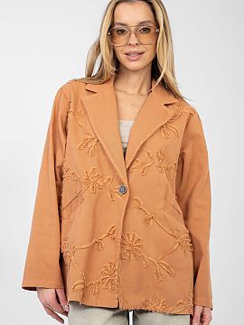 Jacket Rue Paris  Casual women\'s jacket made of high-quality cotton, perfect for everyday styling. The denim material gives it a casual character, while maki