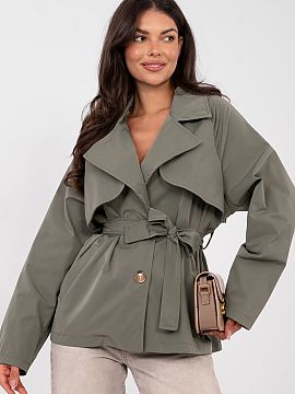 Coat Rue Paris  Stylish women\'s trench coat in a casual version, perfect for everyday outings and work. A transitional model that will work in autumn, wint