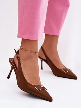 High heels Step in style  Elegant high heels made of textile material are the perfect choice for special occasions. Pointed toes give them a slim, feminine character,