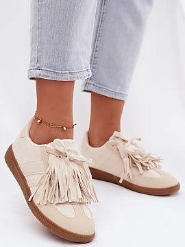 Sport Shoes Step in style  Stylish women\'s sneakers made of eco-suede are an original proposal for women who appreciate a fashionable look and comfort. The front of t