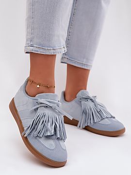 Sport Shoes Step in style  Stylish women\'s sneakers made of eco-suede are an original proposal for women who appreciate a fashionable look and comfort. The front of t