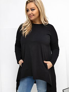 plus size blouse Relevance  The asymmetrical plus size casual blouse is an ideal everyday proposition, combining comfort with a fashionable look. The model with a short