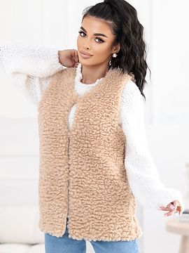 Gilet Factory Price  Teddy fur vest is a stylish and comfortable wardrobe item perfect for the autumn/winter season. Made of soft, pleasant to the touch polyeste