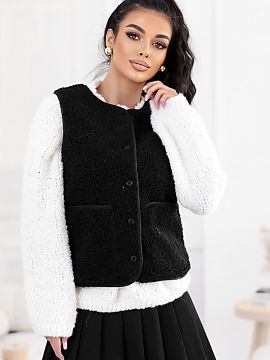 Gilet Factory Price  Fur teddy vest is a stylish and comfortable piece of clothing perfect for the autumn/winter season. Made of soft, pleasant to the touch poly
