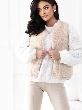 Gilet Factory Price  Fur teddy vest is a stylish and comfortable wardrobe piece perfect for the autumn/winter season. Made of soft, pleasant to the touch polyest