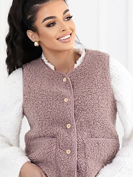Gilet Factory Price  Teddy fur vest is a stylish and comfortable wardrobe item perfect for the autumn/winter season. Made of soft, pleasant to the touch polyeste