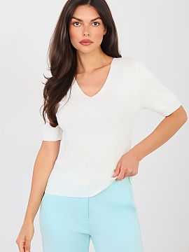 Short sleeve sweater Factory Price  Women\'s casual sweater is a versatile proposal perfect for both everyday wear and work. Made of a pleasant to the touch blend of viscose an