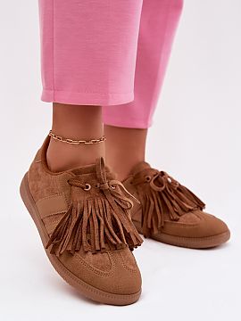 Sports footwear Step in style  Stylish women\'s sneakers made of eco suede are an original proposal for women who appreciate a fashionable look and comfort. The front of t