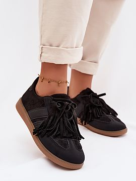 Sports footwear Step in style  Stylish women\'s sneakers made of eco-suede are an original proposal for women who appreciate a fashionable look and comfort. The front of t