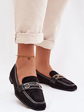 Loafers Step in style  Classic women\'s loafers made of eco-suede are an elegant and comfortable choice for everyday wear. The flat sole ensures comfort throughout