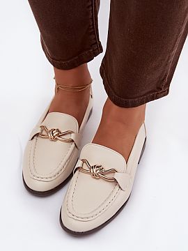 Loafers Step in style  Classic women\'s loafers made of eco leather are a universal proposition for daily and elegant stylizations. The simple, timeless cut has be