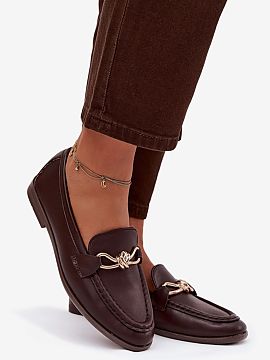 Loafers Step in style  Classic women\'s loafers made of eco leather are a universal proposition for everyday and elegant stylizations. The simple, timeless cut has