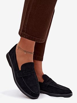 Moccasins Step in style  Stylish women\'s moccasins made of soft eco suede are a timeless proposition for everyday and more elegant stylizations. The classic cut mak
