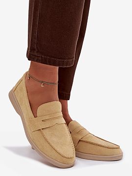 Moccasins Step in style  Stylish women\'s moccasins made of soft eco-suede are a timeless proposal for everyday and more elegant stylizations. The classic cut makes 