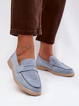Moccasins Step in style  Stylish women\'s moccasins made of soft eco suede are a timeless proposal for everyday and more elegant stylizations. The classic cut makes 
