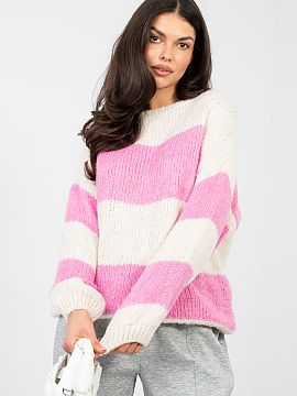 Jumper Italy Moda  Stylish oversized women\'s sweater is the perfect choice for everyday, casual stylizations. The loose fit provides freedom of movement and c