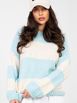 Jumper Italy Moda  Stylish women\'s oversized sweater is the perfect choice for everyday, casual stylizations. The loose cut provides freedom of movement and c