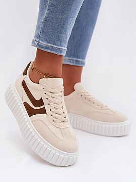 Sport Shoes Step in style  Stylish sneakers made of eco suede are a perfect option for people who appreciate comfort and a fashionable look. Thanks to the platform, th