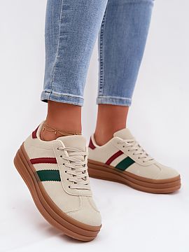 Sport Shoes Step in style  Stylish women\'s sneakers set on a platform are a combination of comfort and a stylish look. The platform subtly elevates the silhouette and
