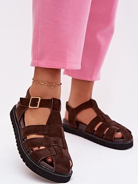 Sandals Step in style  Women\'s sandals inspired by Roman style are a combination of summer lightness and comfort. Made of eco-suede, they look stylish and elegant