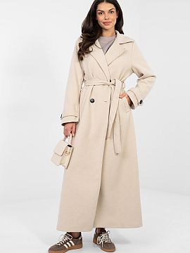 Coat Factory Price  The long women\'s coat is an elegant proposal for the transitional seasons of autumn, winter, and spring. Made of high-quality polyester, in