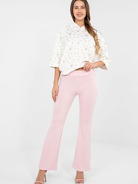 Tracksuit trousers Rue Paris  Soft sweatpants made of a buttery material, exceptionally delicate, elastic, and pleasant to the touch. The model features a high waist and 