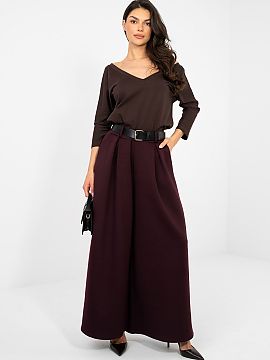 Tracksuit trousers Rue Paris  Elegant palazzo-style sweatpants are a combination of comfort and style in a modern version. Made of a high-quality blend of viscose, polyes