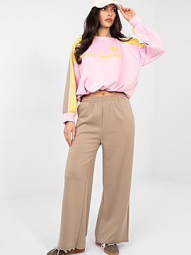 Complete Rue Paris  Stylish tracksuit set in a casual edition is the perfect proposal for everyday wear. Comfortable and fashionable set consists of a long-slee