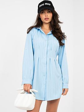 Daydress Rue Paris  An elegant button-down shirt dress is a stylish proposition for women who appreciate classic style with a modern twist. The mini-length and 