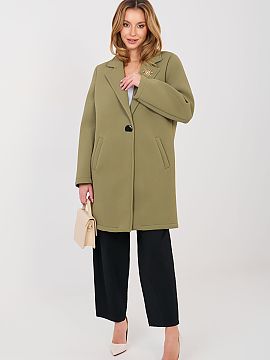 Coat Rue Paris  An elegant women\'s coat made of modern foam material, perfect for the transitional season of autumn, winter, and spring. Made of a blend of