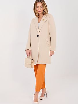 Coat Rue Paris  An elegant women\'s coat with a classic cut is an ideal proposal for the transitional season, autumn, winter, and spring. The model will wor