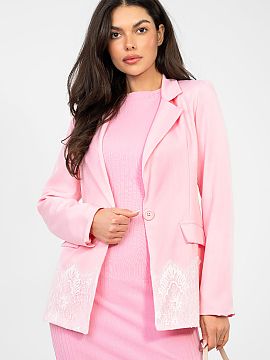 Jacket Factory Price  Stylish women\'s blazer with a timeless, elegant character. The smooth pattern makes the model versatile and easy to style, perfectly matchi