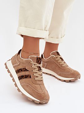 Sport Shoes Step in style  Women\'s sneakers by S.Barski are a combination of modern look and everyday comfort. Made of natural suede. The model, set on a platform wit
