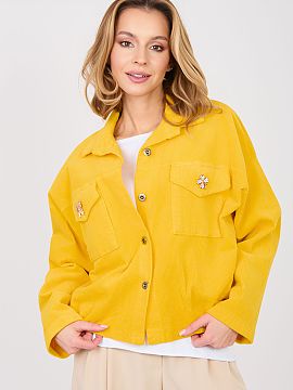 Corduroy jacket Rue Paris  Modern, women\'s corduroy jacket in a casual style, perfect for everyday, transitional days. This model combines the classic bomber jacket c