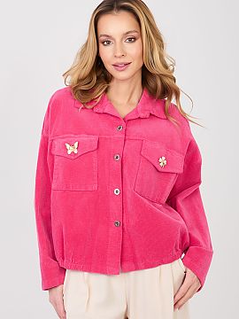 Corduroy jacket Rue Paris  Modern, women\'s corduroy jacket in a casual style, perfect for everyday, transitional days. This model combines the classic bomber jacket c