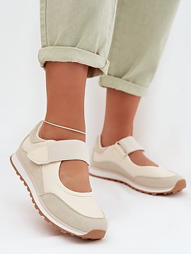 Shoes Step in style  Women\'s sports-style shoes are a comfortable proposition for everyday activities. Made of eco leather. Velcro fastening makes it easy to pu