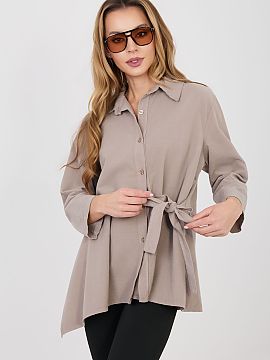 long sleeve shirt Rue Paris  Women\'s casual shirt is an elegant and comfortable proposition that will work perfectly both for everyday wear and for work. Its timeless, 