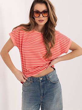 T-shirt Relevance  Classic women\'s t-shirt in a casual style, perfect for everyday wear and various daily occasions. The model of standard length has short sl