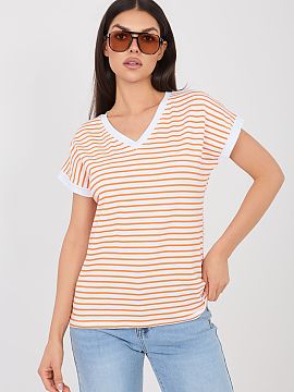 T-shirt Relevance  Stylish women\'s t-shirt in a casual version, perfect for everyday wear and daily occasions. The model of standard length has short sleeves 