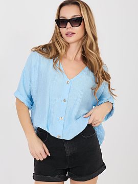 Short sleeve shirt Italy Moda  Women\'s shirt with a light and comfortable cut, perfect for everyday styling. Made of a pleasant to the touch fabric combining viscose and 