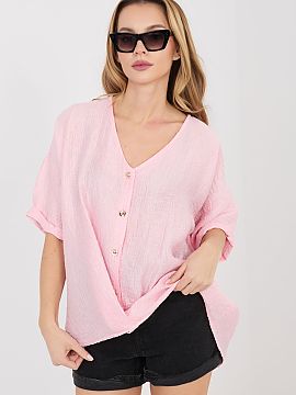 Short sleeve shirt Italy Moda  Women\'s shirt with a light and comfortable cut, perfect for everyday styling. Made of pleasant to the touch fabric consisting of a blend of