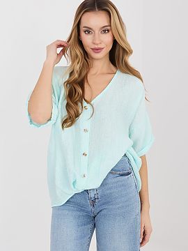Short sleeve shirt Italy Moda  Women\'s shirt with a light and comfortable cut, perfect for everyday styling. Made of a pleasant to the touch fabric that is a combination 