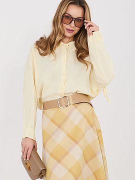 long sleeve shirt Italy Moda  Women\'s casual shirt, which will work perfectly both in everyday stylizations and at work. The classic, smooth pattern makes the model univ