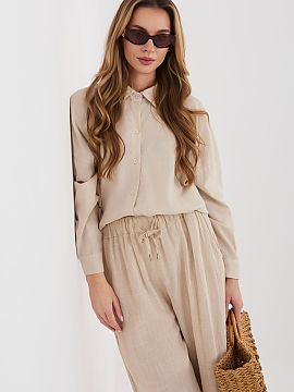 long sleeve shirt Italy Moda  Women\'s casual shirt that will work well in both daily stylings and at work. The classic, smooth pattern makes the model universal and easy