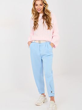 Sweatpants Italy Moda  Women\'s casual sweatpants, created with comfort in mind for everyday wear. The model with a smooth pattern will work perfectly in casual st