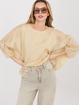 Bluzka Italy Moda  Elegant blouse of standard length, perfect for work and special occasions, combining stylish look with comfort. Made of a blend of tencel an