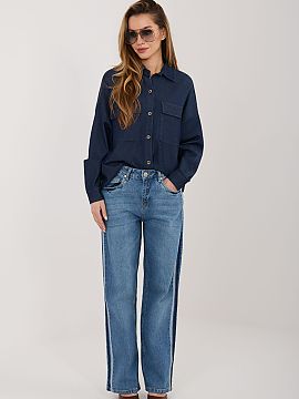 Jeans Sublevel  Women\'s straight leg jeans are a timeless model that will work perfectly in everyday, casual stylings. The simple cut of the legs provides 