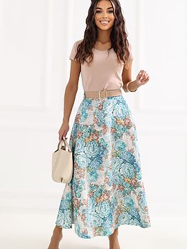 Skirt Italy Moda  Stylish midi skirt with an elegant yet versatile character. Perfect for styling for work, business meetings, and everyday wear. The model st