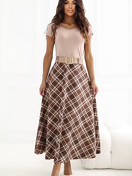 Long skirt Italy Moda  Stylish maxi skirt with a flared cut, which will work perfectly in both everyday stylizations and work outfits. The model stands out with a 